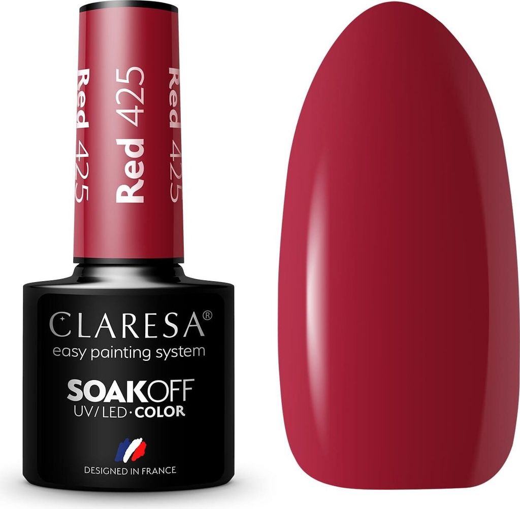 Claresa Vernice ibrida UV/LED rossa Soak Off 425, 5 g Immagine del prodotto 