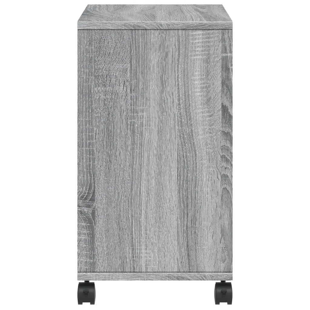Table pour ordinateur portable à roulettes petit bureau mobile gris