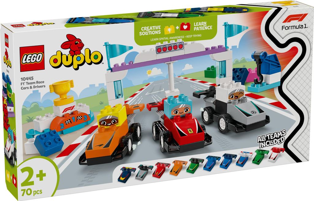 LEGO® DUPLO® 10445 Závodní vozy týmu F1® s jezdci Obrázek produktu 