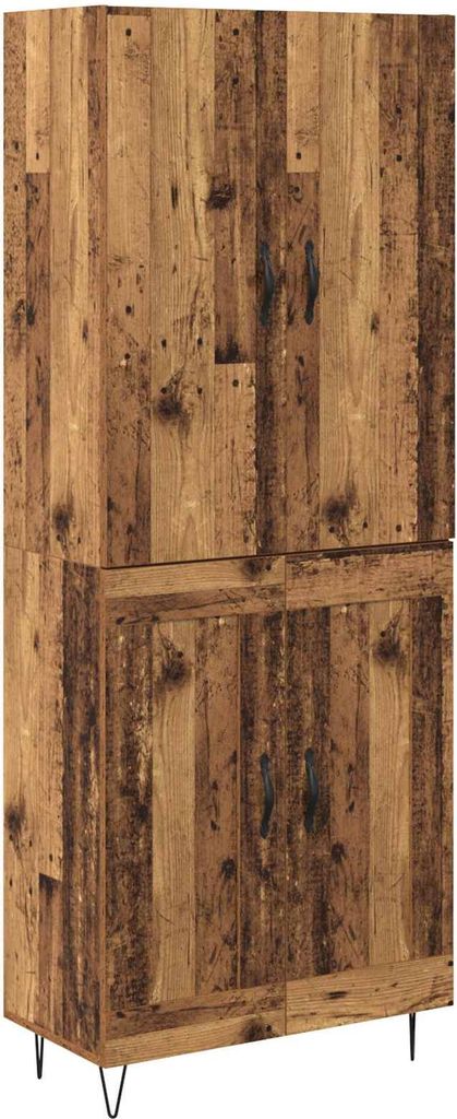 Highboard 2 pcs Altholz Holzwerkstoff