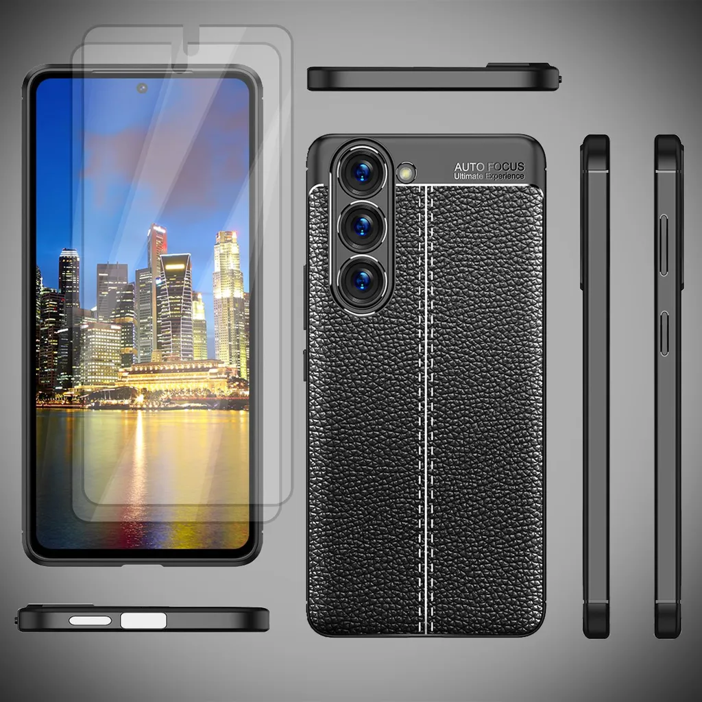 Cover Silicone Effetto Pelle S23 Plus + 2 Screen Protector | Slim Fit - 7