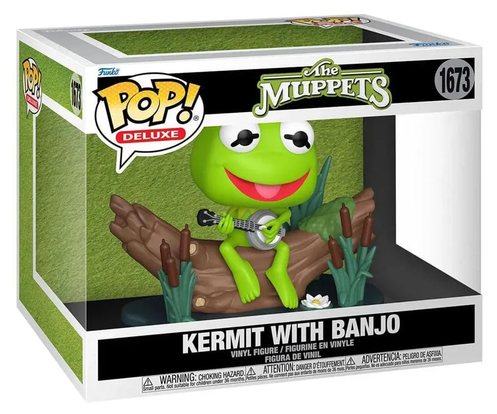 Figurine Kermit Muppets 9 cm avec Banjo en vinyle de prestige