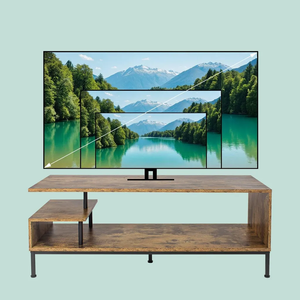 Support TV 55 pouces pour console de jeux et décodeur avec accès facile - 5