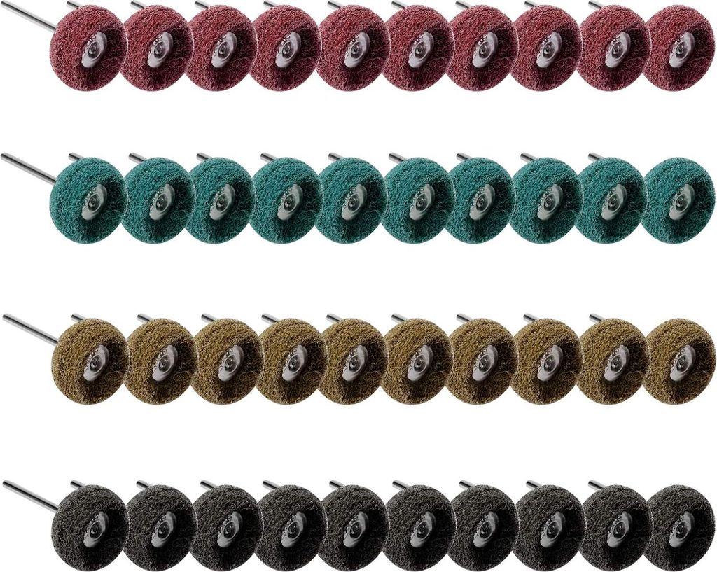 Set mit 40 Schleif- und Polierscheiben für Dremel-Rotationswerkzeuge und Tischschleifmaschinen für Holz, Körnung 80/150/240/300