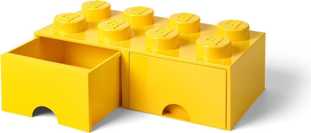 LEGO Brick Drawer (8 Knobs)Bright Yellow, Produktbild 