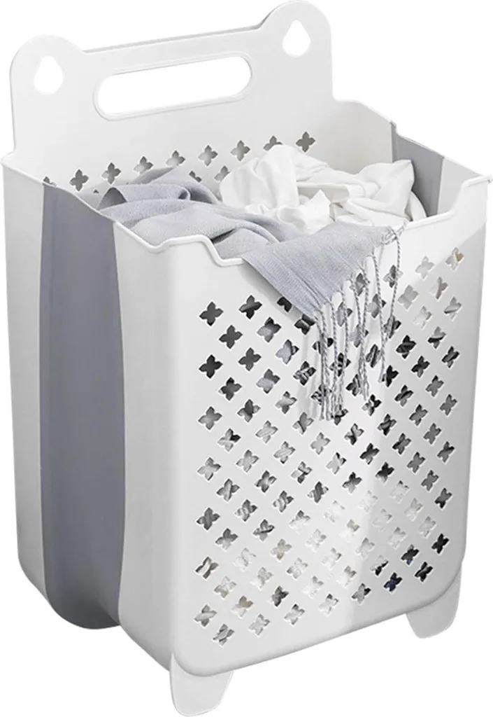 Corbeille à linge pliante suspendue XL - Bac de rangement mural gain de place
