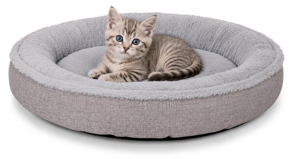 Lionto kattenbed, extra zacht donutbed voor katten, Productafbeelding 