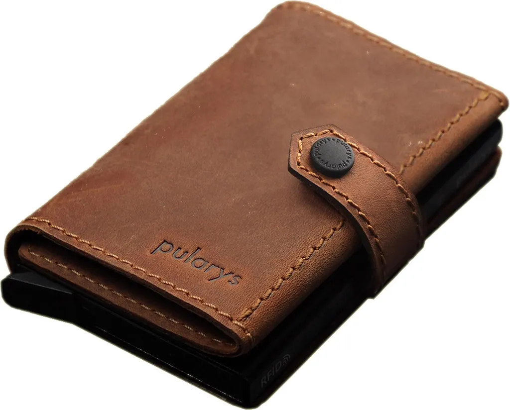 Pularys Hiker 211128406 Brown: Portafoglio RFID Pelle Hunter 8 Carte