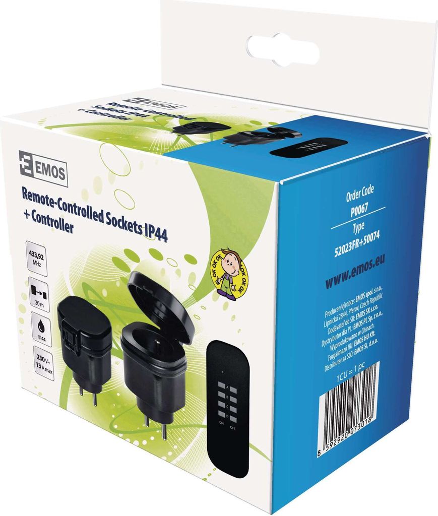 Emos Diaľkovo ovládané zásuvky IP44 P0067 1905110001 Obrázok produktu 17