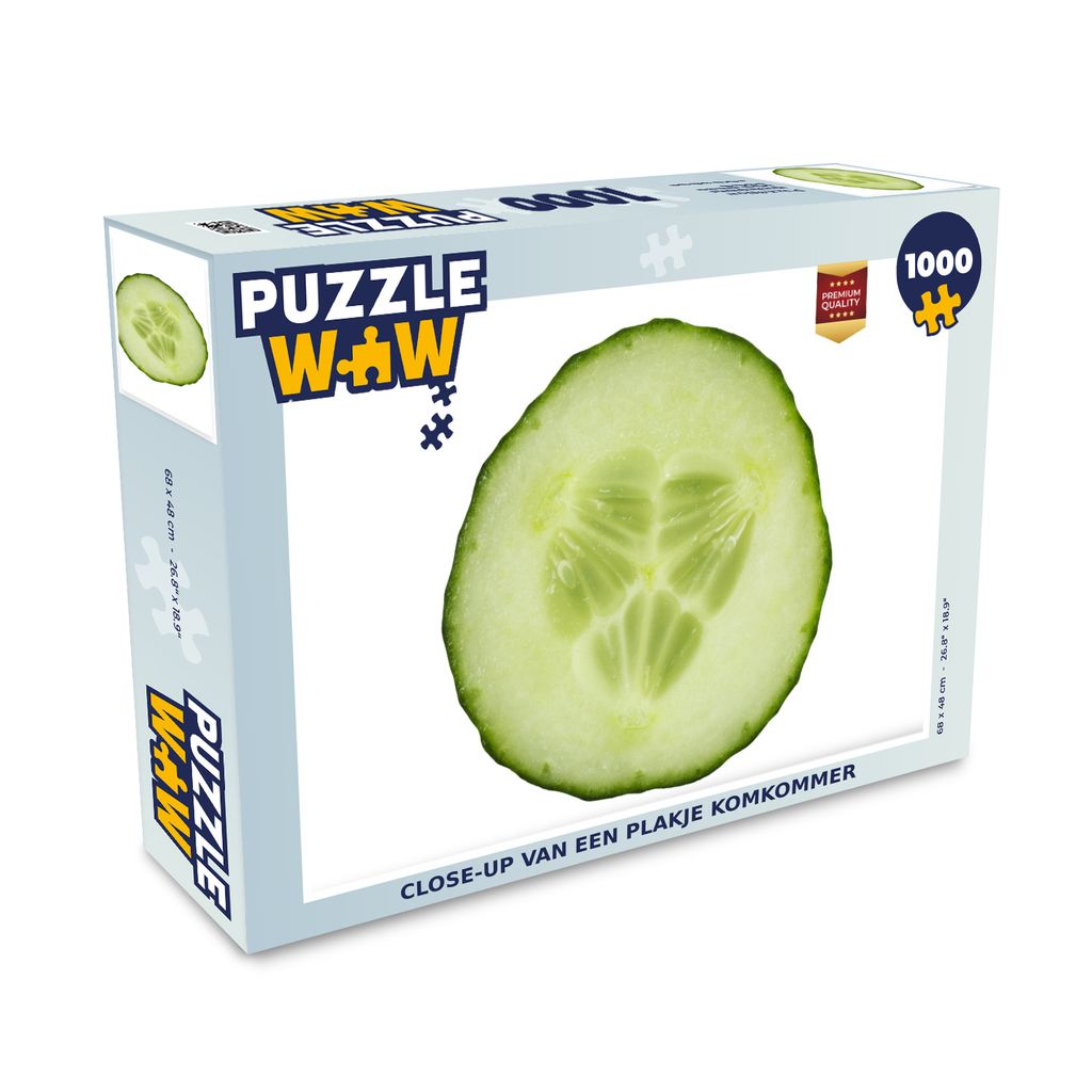 MuchoWow Puzzle 1000 Teile Nahaufnahme einer Gurkenscheibe - Erwachsene - Rätsel