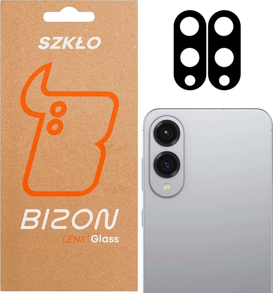 Gehärtetes Glas für die Kamera für Galaxy S25 Edge, Bizon Glass Silk Lens, 2 Stück