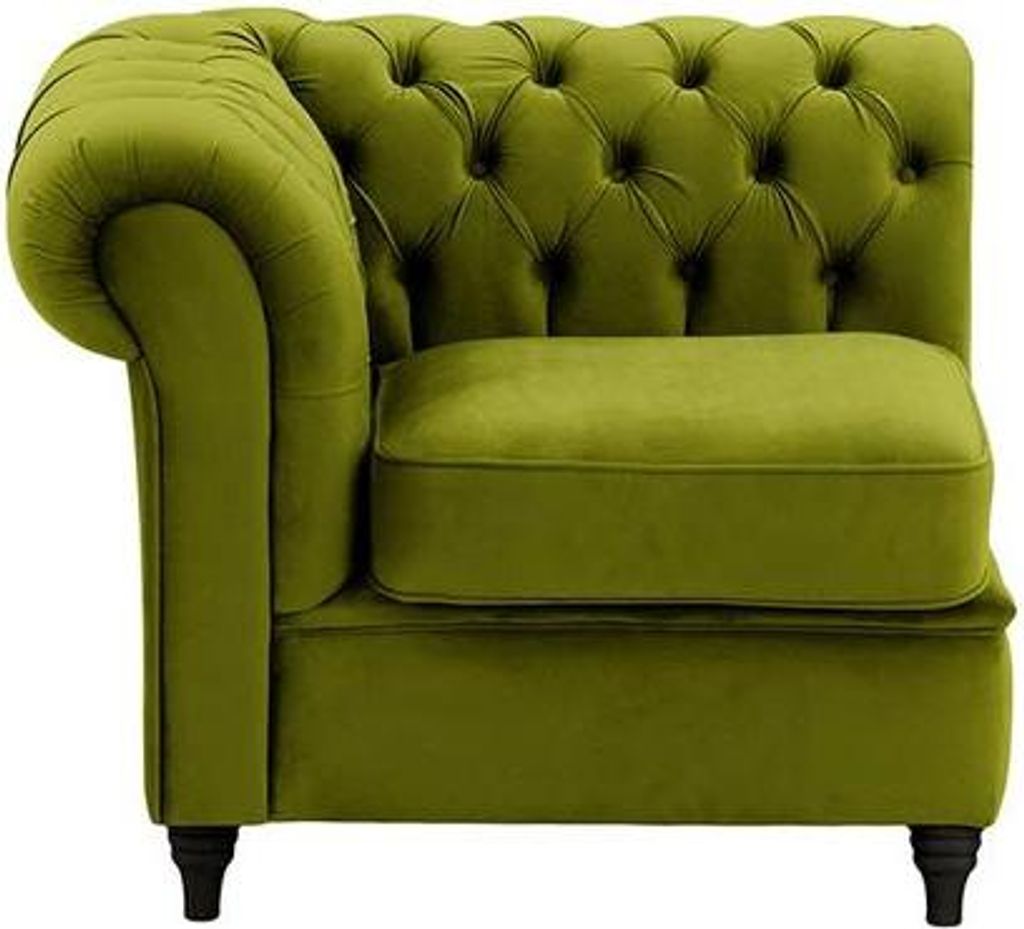 Chesterfield Modul - Einsitziges Seitenelement, links (1L)-Velluto 9-black