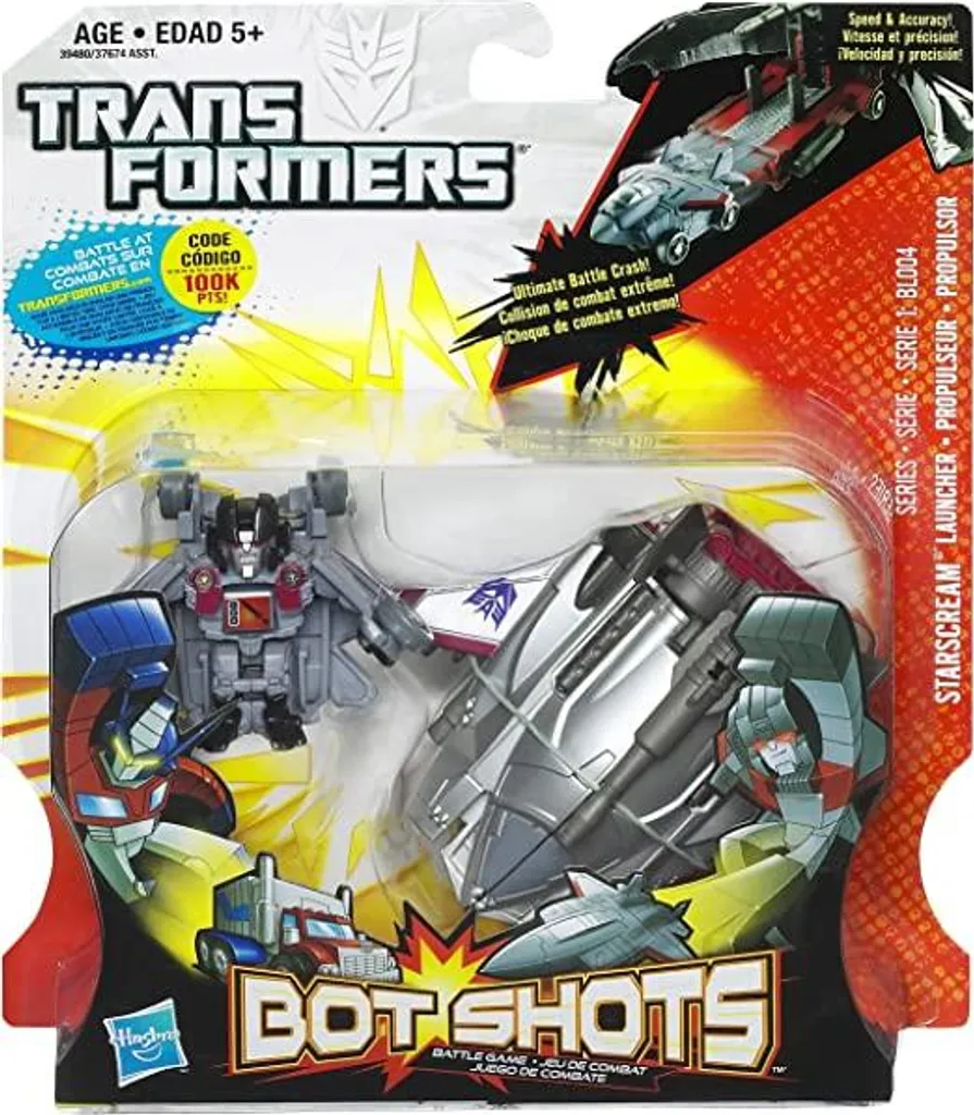 Lanceur Transformers Starscream Hasbro avec système de tir rapide en plastique