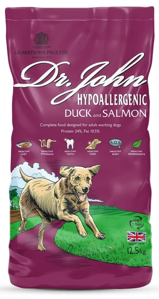 Dr John Duck & Salmon 12,5kg | Crocchette Ipoallergeniche Senza Pollo