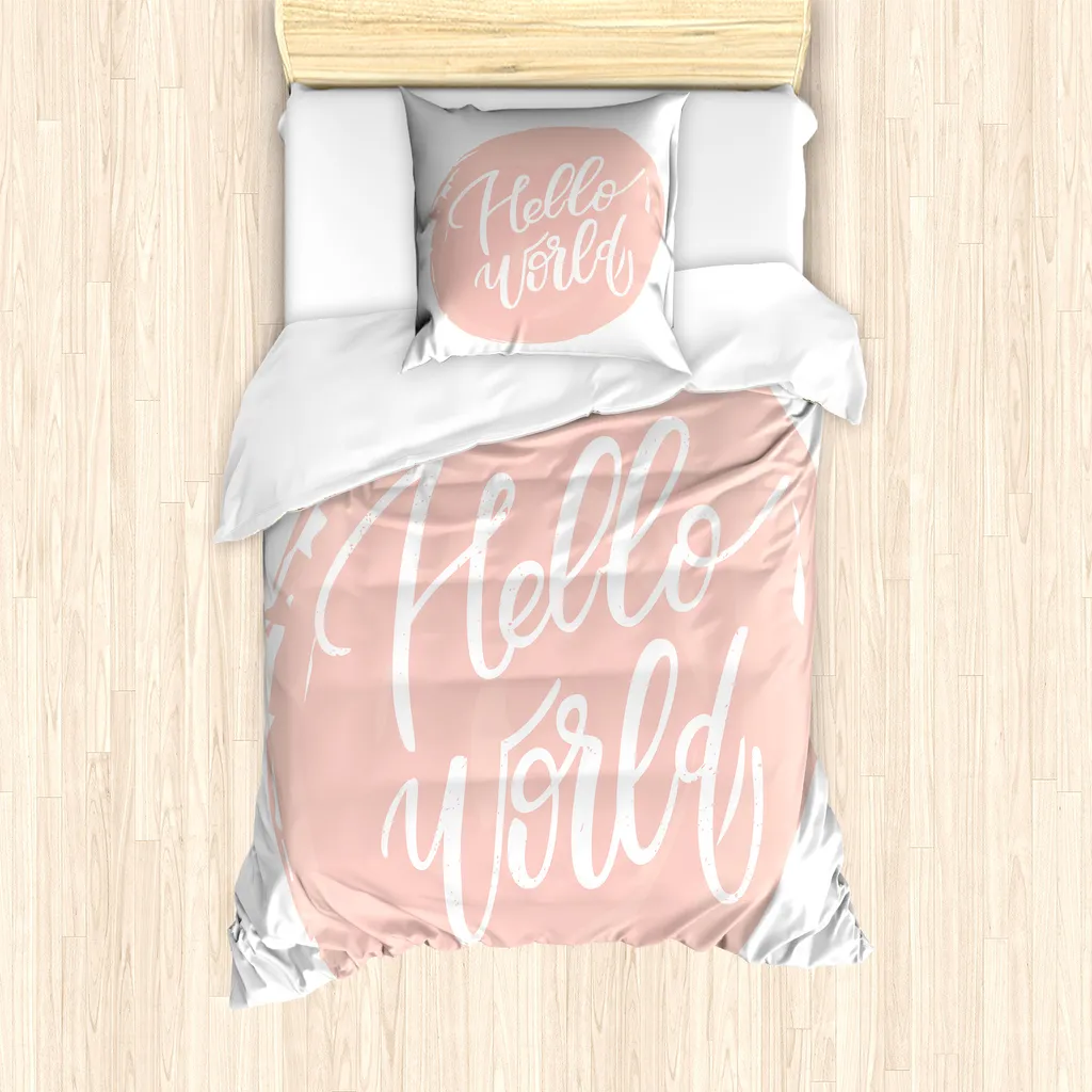 Set Copripiumino Hallo Welt 135x200 Rosa | Prezzo e Qualità ABAKUHAUS