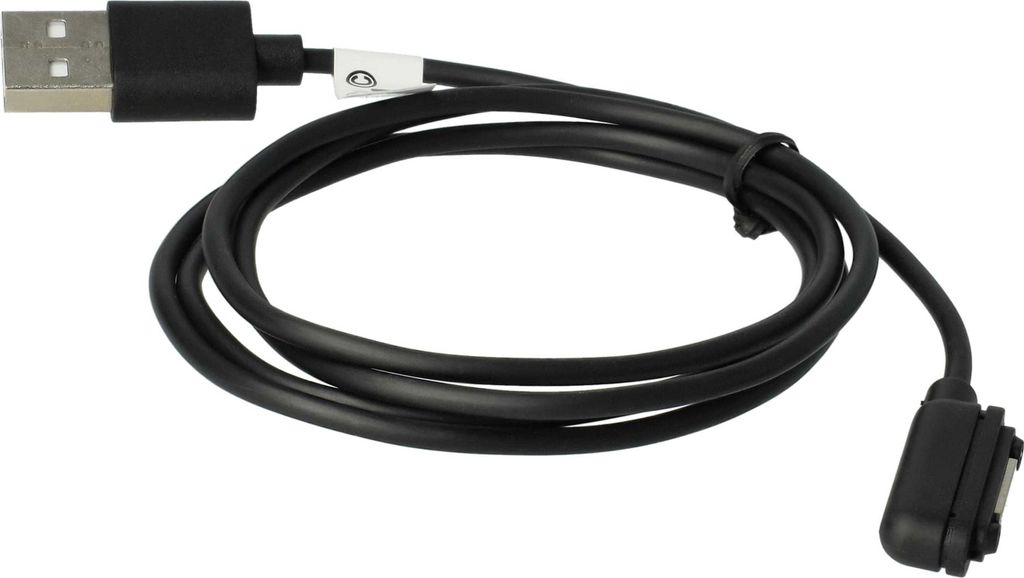 vhbw USB-Ladekabel kompatibel mit Sony Xperia C6902, Z2, Z3 Compact, Z Ultra, XL39H, L39h, Z1 Compact, LT39i Tablet - 100 cm Schwarz, magnetisch