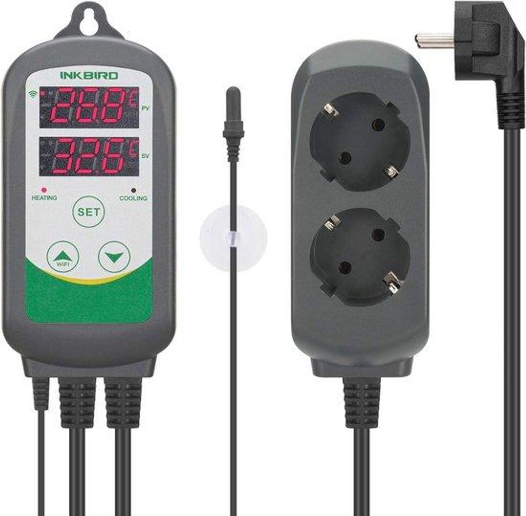 WIFI Thermostat für Heizung und Kühlung mit wasserdichter Sonde