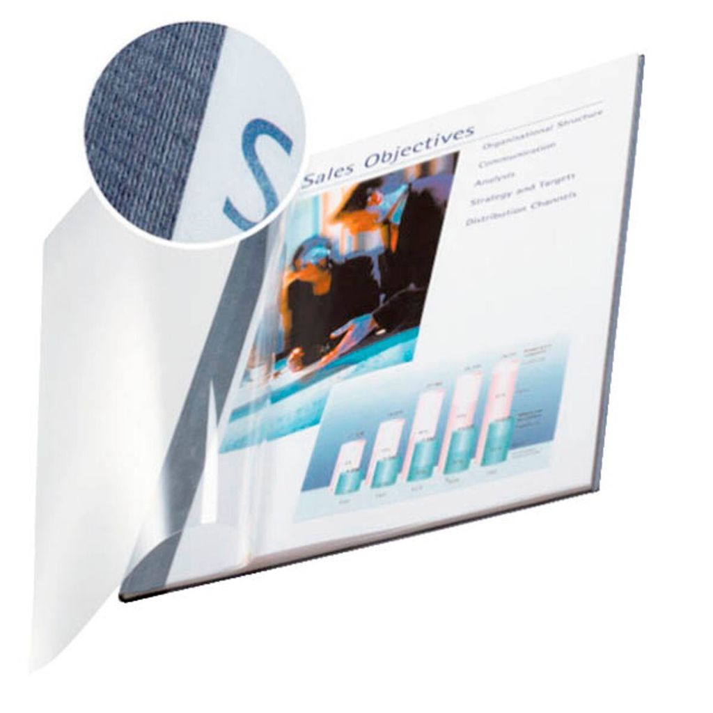 LEITZ Buchbindemappe impressBind A4 10,5 mm blau Soft Cover 10 Mappen