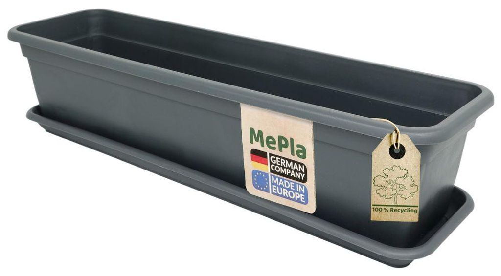 MePla - Set - Balkonkasten Balcony 100 cm + Untersetzer - Produktbild 
