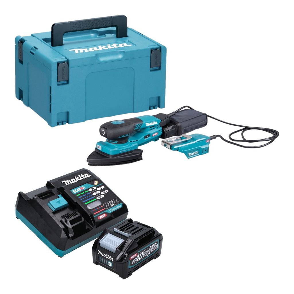 Makita BO 006 CGM101 Akku Deltaschleifer 40 V max. 100 x 150 mm 3,0 mm Hub Brushless + 1x Akku 4,0 Ah + Ladegerät + Makpac