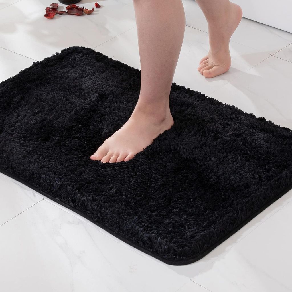 Weiche Badematte, rutschfeste Badematte, Fußmatte, Badezimmermatte, Bettvorleger, flauschige Matte, Badteppich, Duschmatte für Bad, Wohnzimmer un...