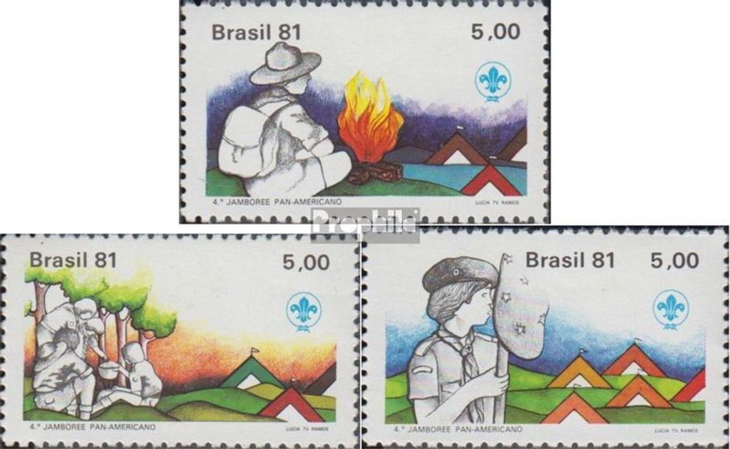 Briefmarken Brasilien 1981 Mi 1810-1812 (kompl.Ausg.) Produktbild 