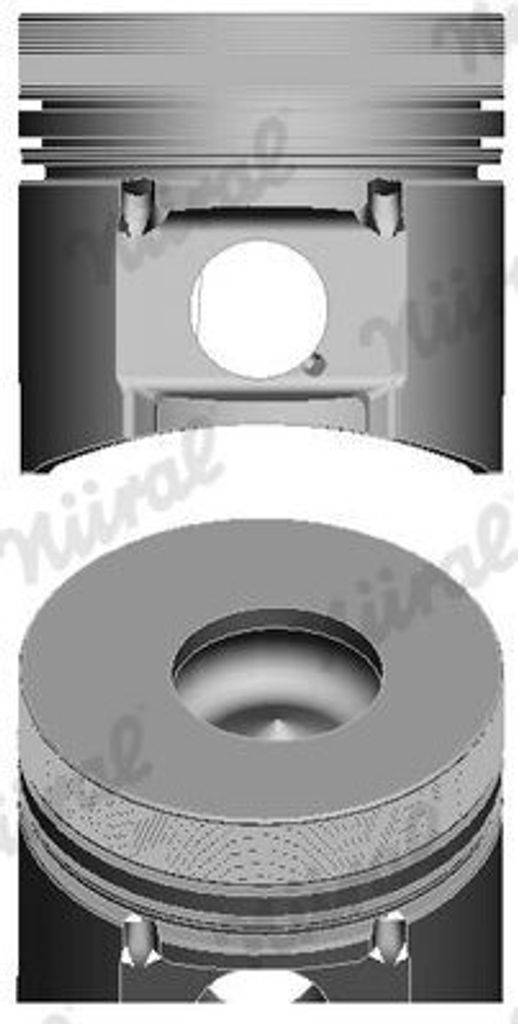 Nüral Kolben Zylinderbohrung 91 mm Kompressionshöhe 55,37 mm Bolzendurchmesser 26 mm STD