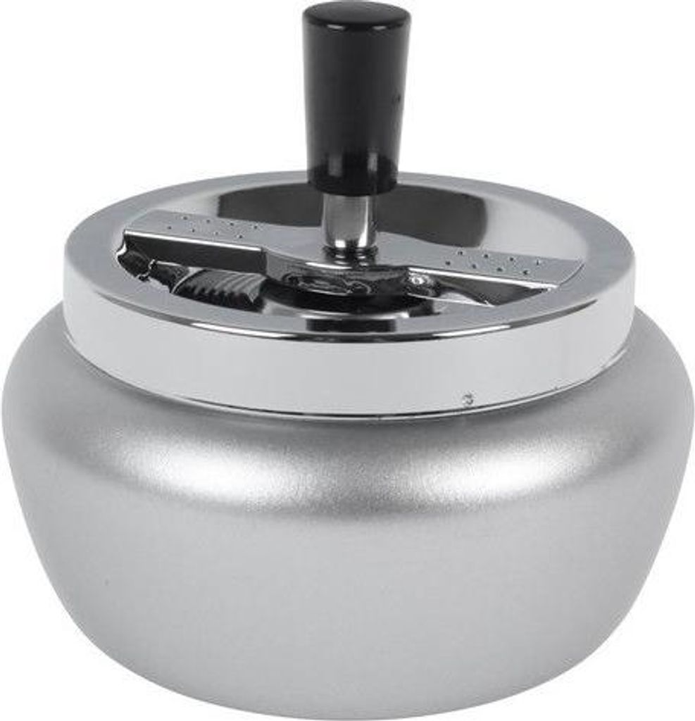Silberner Metallaschenbecher 11cm