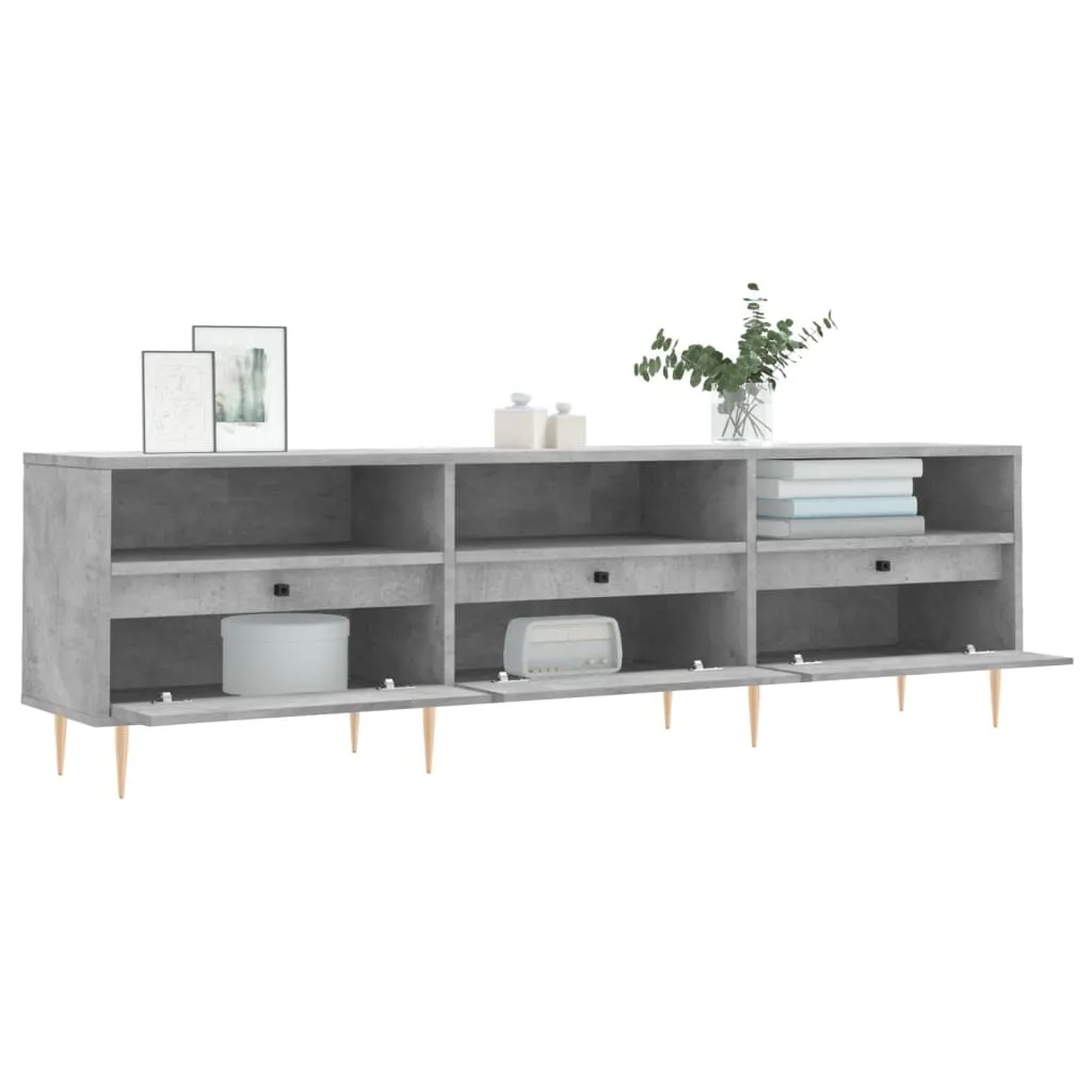 Supporto TV 150cm Grigio Cemento | Mobile Multimediale Low Profile - 4