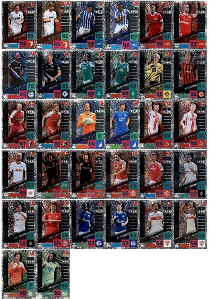 Topps Match Attax - 2020/21 - Alle 32 Matchwinner