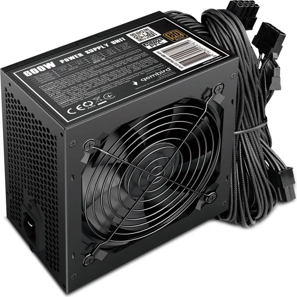 Gembird CCC-PSU80P-BBP-600 Alimentation PC ATX 600W 80 Plus Bronze
