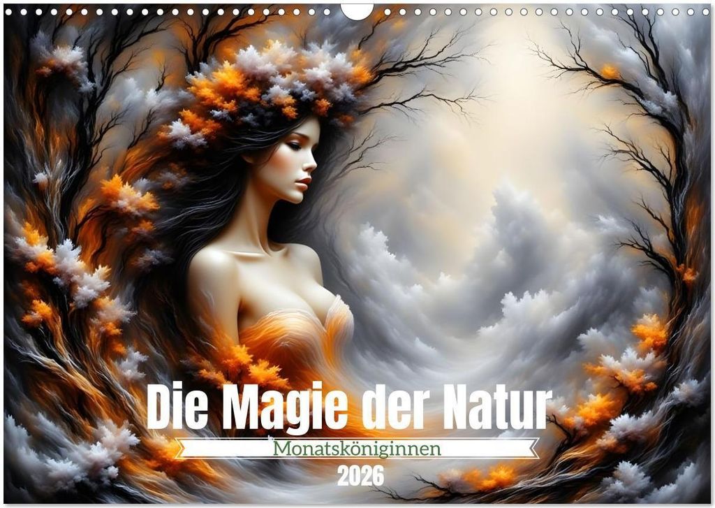 Die Magie der Natur Monatsköniginnen (Wandkalender 2026 DIN A3 quer), CALVENDO Monatskalender