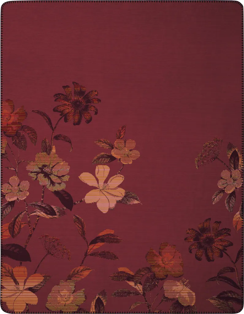 Plaid Moelleux 150x200cm Biederlack - Velvet Bloom Effet Velours