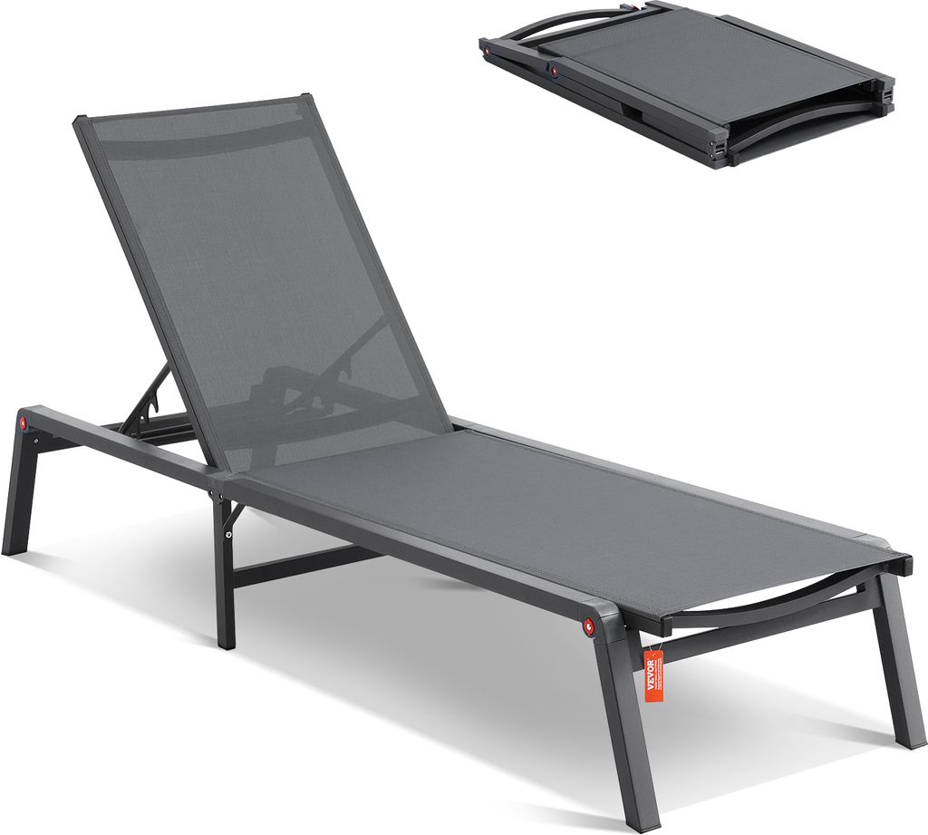 Kreslo VEVOR chaise longue na vonkajšie použitie, hliníkové Obrázok produktu 