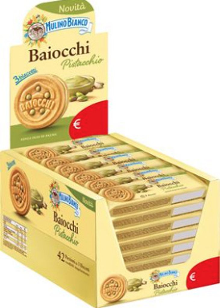 Baiocchi al Pistacchio Kekse 42 x 28g- Mulino Bianco