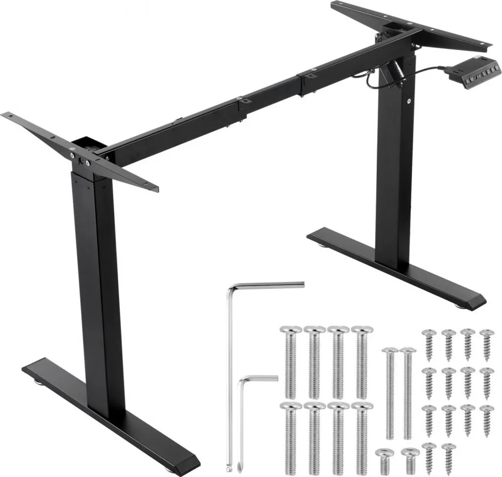 Pied de table électrique SM® réglable en hauteur 70-117 cm cadre noir