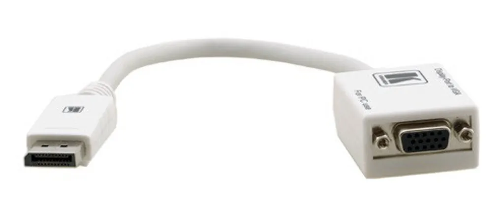 Adaptateur DisplayPort vers VGA Kramer 0.3m Blanc pour écran et vidéo
