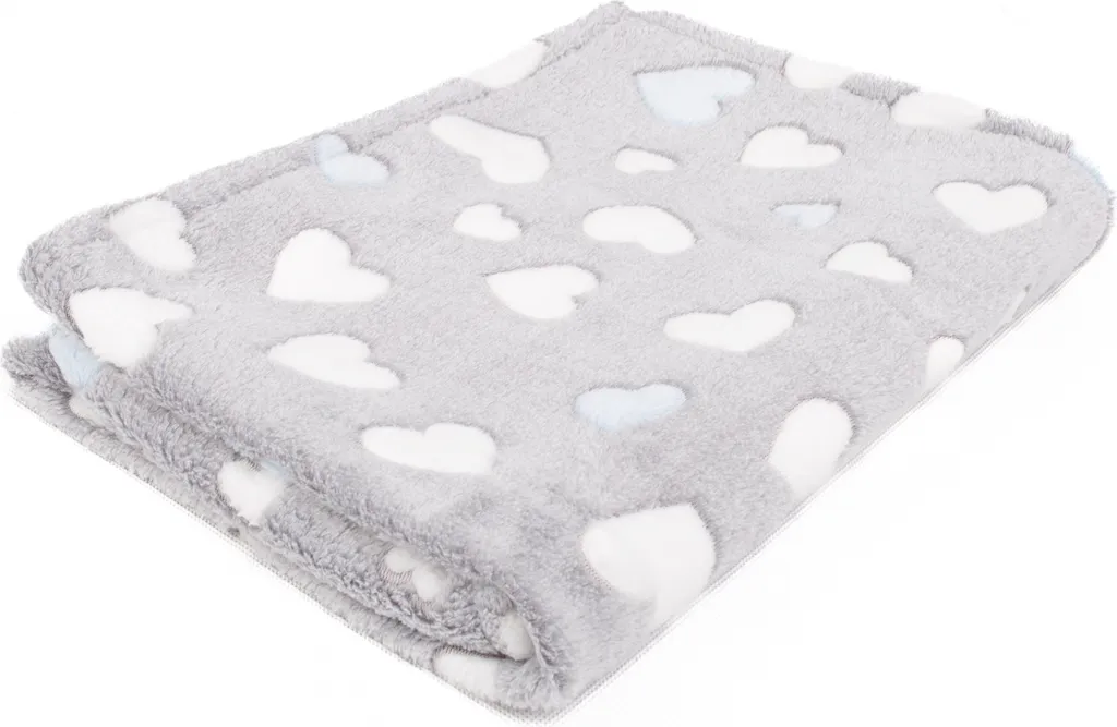 Coperta per Cani e Gatti Calda 100x75 cm | Plaid Soffice Grigio Blu