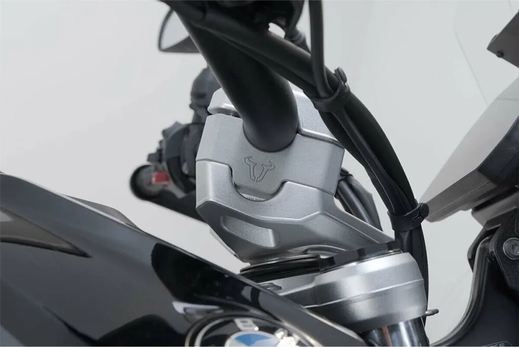 Réhausse guidon 30mm Argent SW-Motech BMW R1300GS Ergonomie Premium