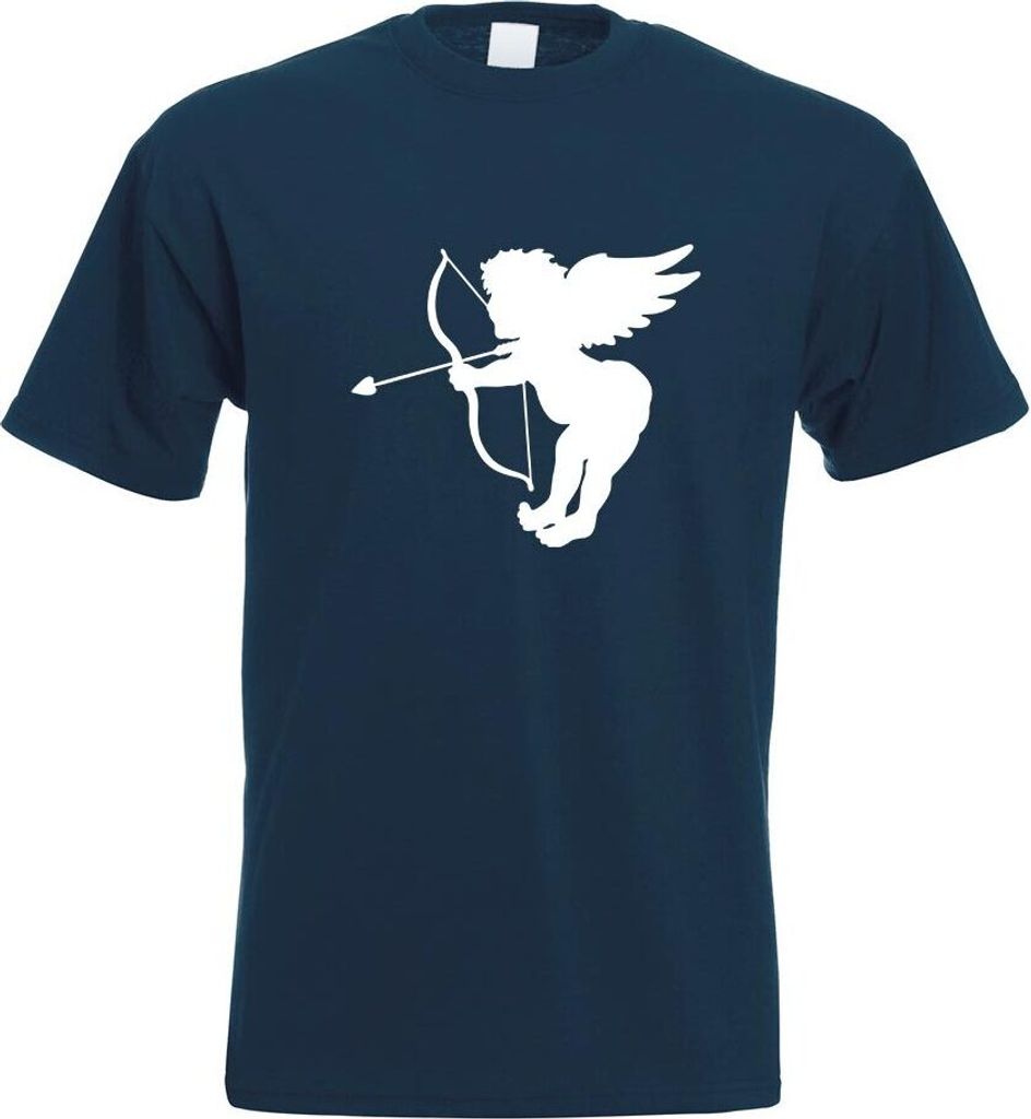 Kiwistar - T-Shirt - Navy - Engel - Liebesengel - Amor Motiv Bedruckt Funshirt Design Print - mit Motiv Bedruckt - Funshirt Design - Sport - Freize...