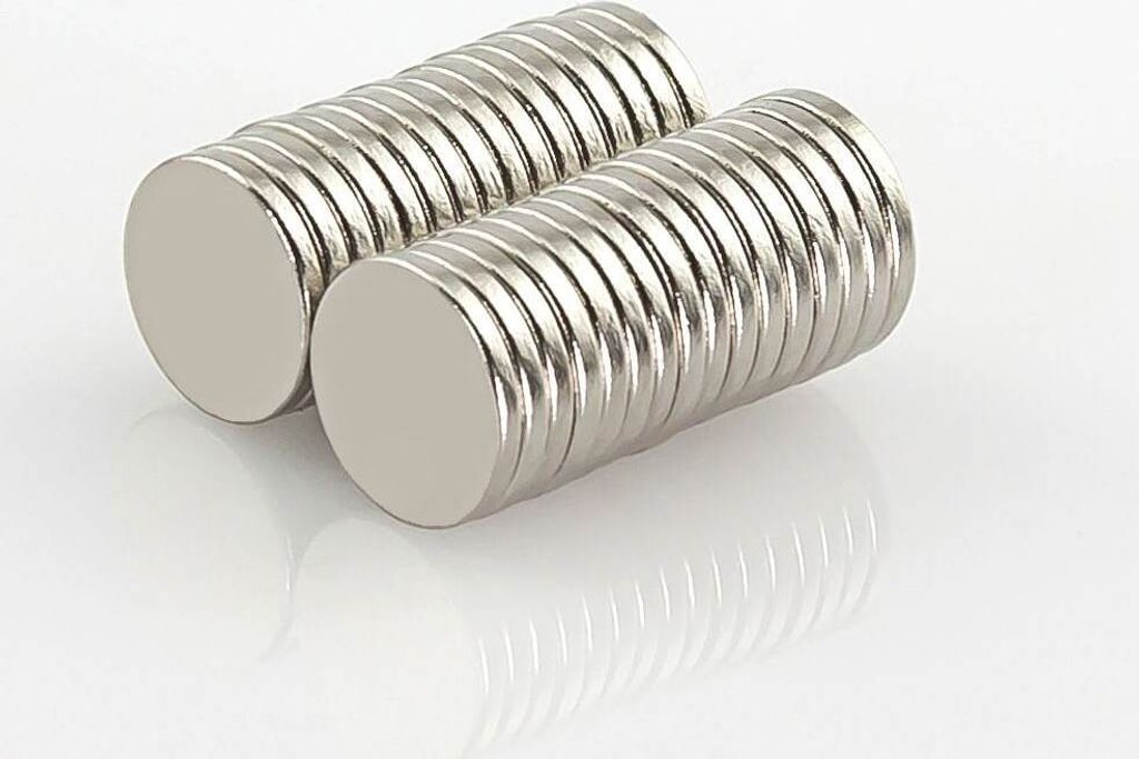 5 x Oblique Unique Neodym Magnet Extrem N52 ø 8 x 1 mm Produktbild 