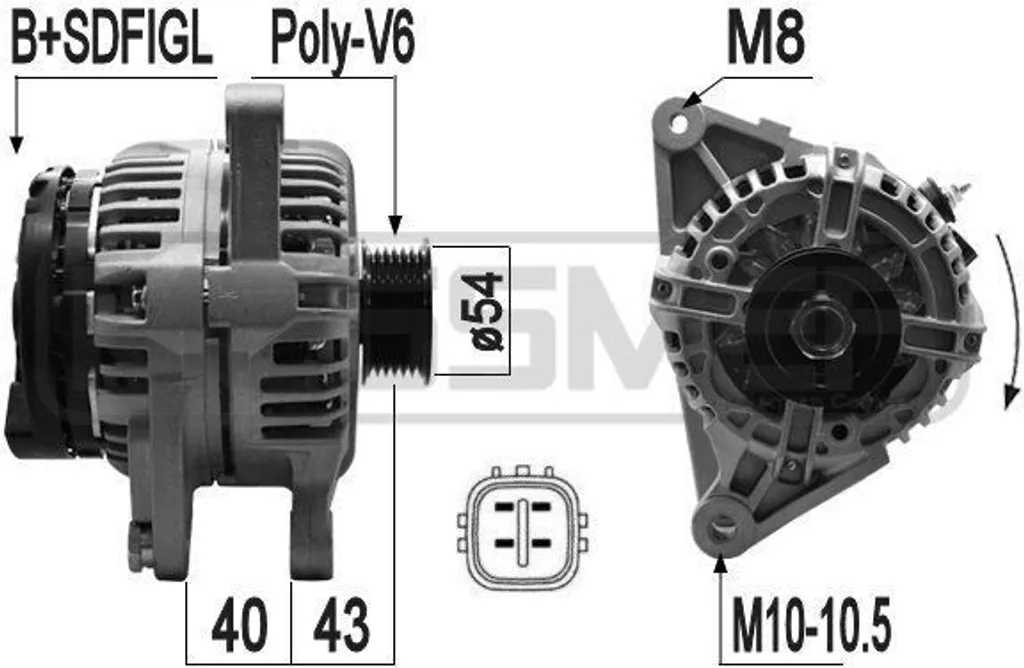 Alternateur haute fiabilité 80A pour Toyota Avensis et Corolla E12