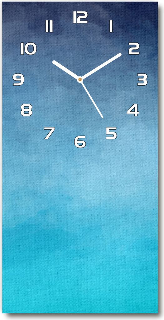 Wanduhr aus Glas – 30x60 cm - Glasbild - Glasuhr - Gehärtetes Glas -Rauch