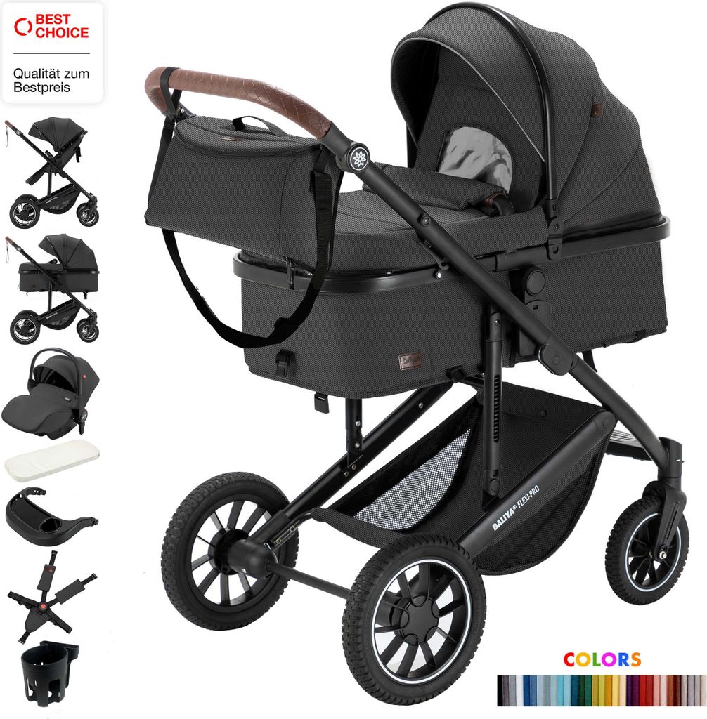 Daliya® FLEXI-PRO M 3in1 Kinderwagen & Buggy mit i-Size Produktbild 