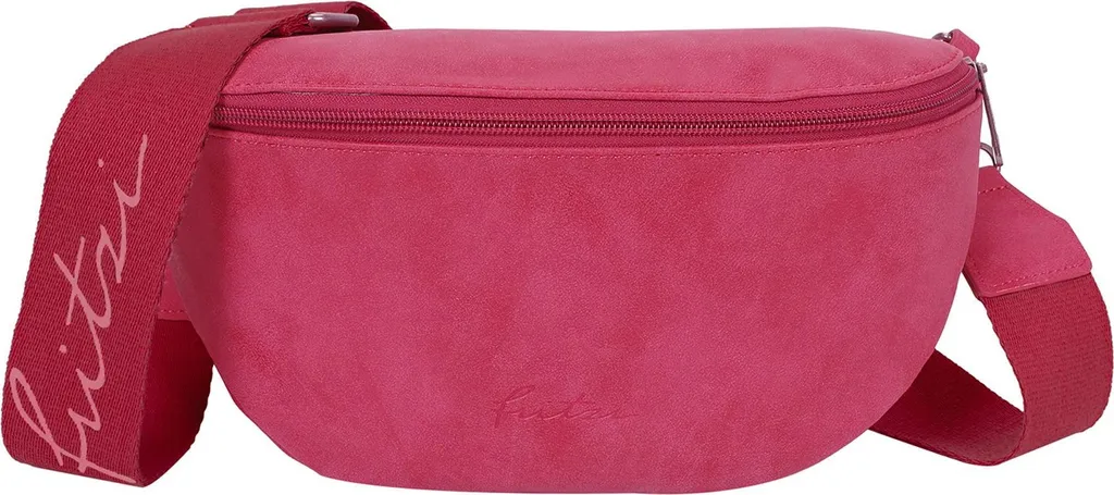 Petit Sac Banane Chic en Bandoulière Vintage Rouge Framboise Fritzi