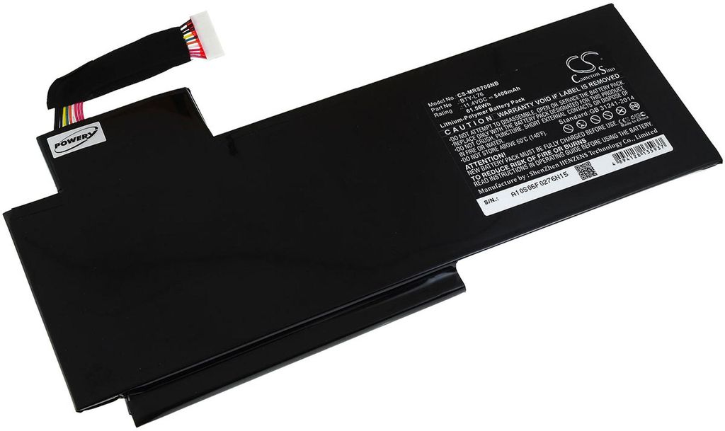 Batterie pour MSI type BTY-L76 Image du produit 