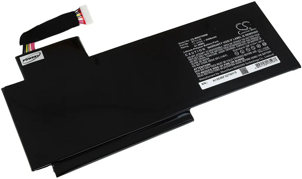 Batterie BTY-L76 pour PC portable MSI haute performance longue durée
