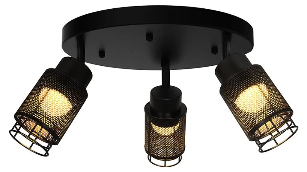Plafonnier LED design noir 18W fini les zones d'ombre dans vos pièces