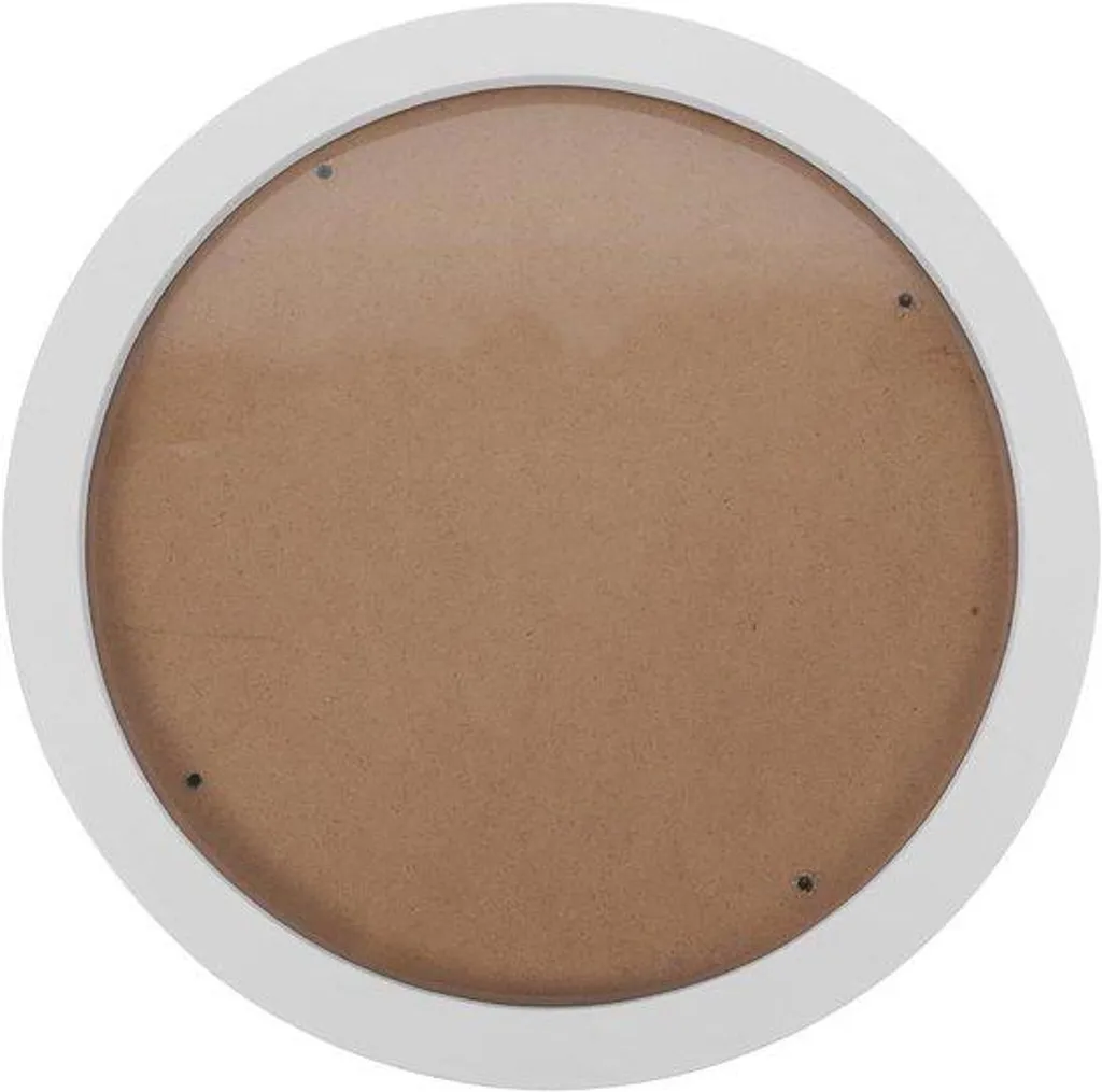 Cadre photo rond en bois blanc style nordique pour collage mural décoratif