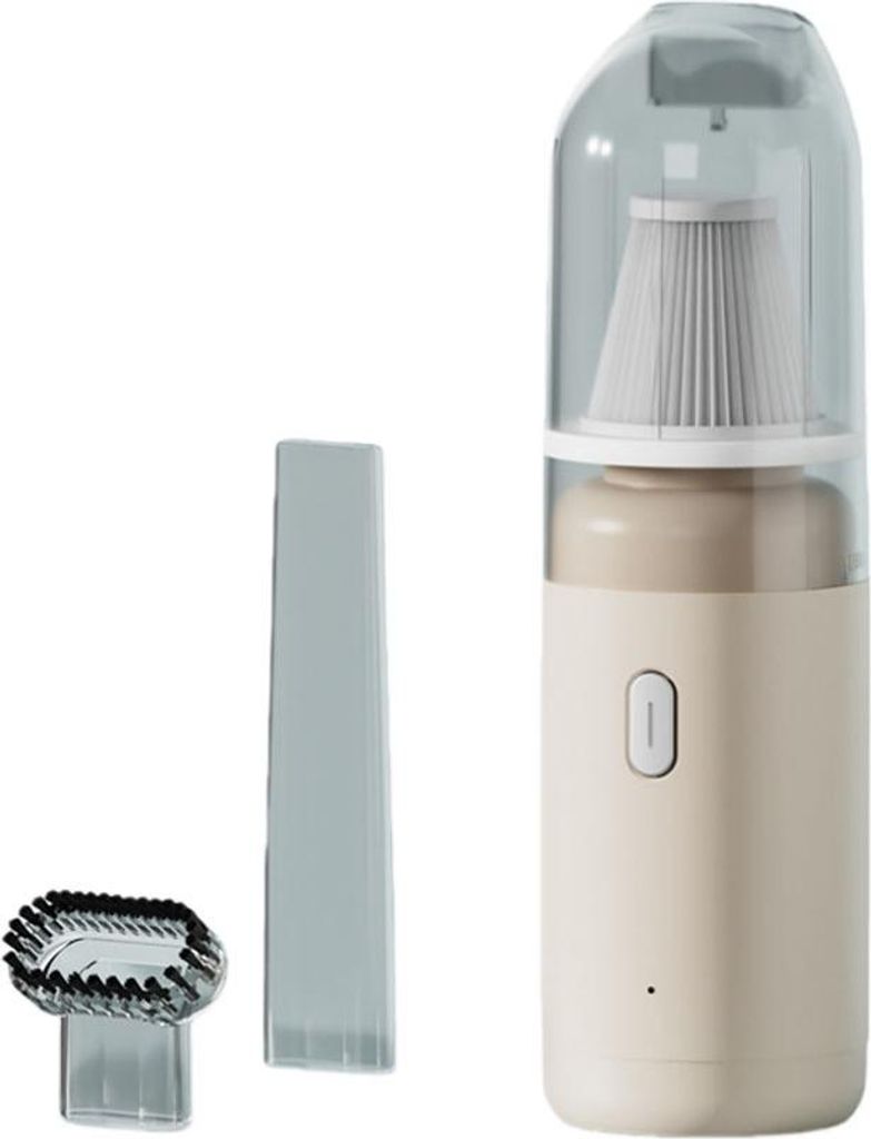 INF Mini Handstaubsauger - Kabellos, 2-Stufen-Saugkraft für Auto und Zuhause